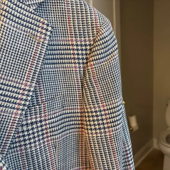 Brooks Brothers Men’s Madison Traditional-Fit Wool-Silk-Linen Check Hopsack 42 - Picture 2 of 11